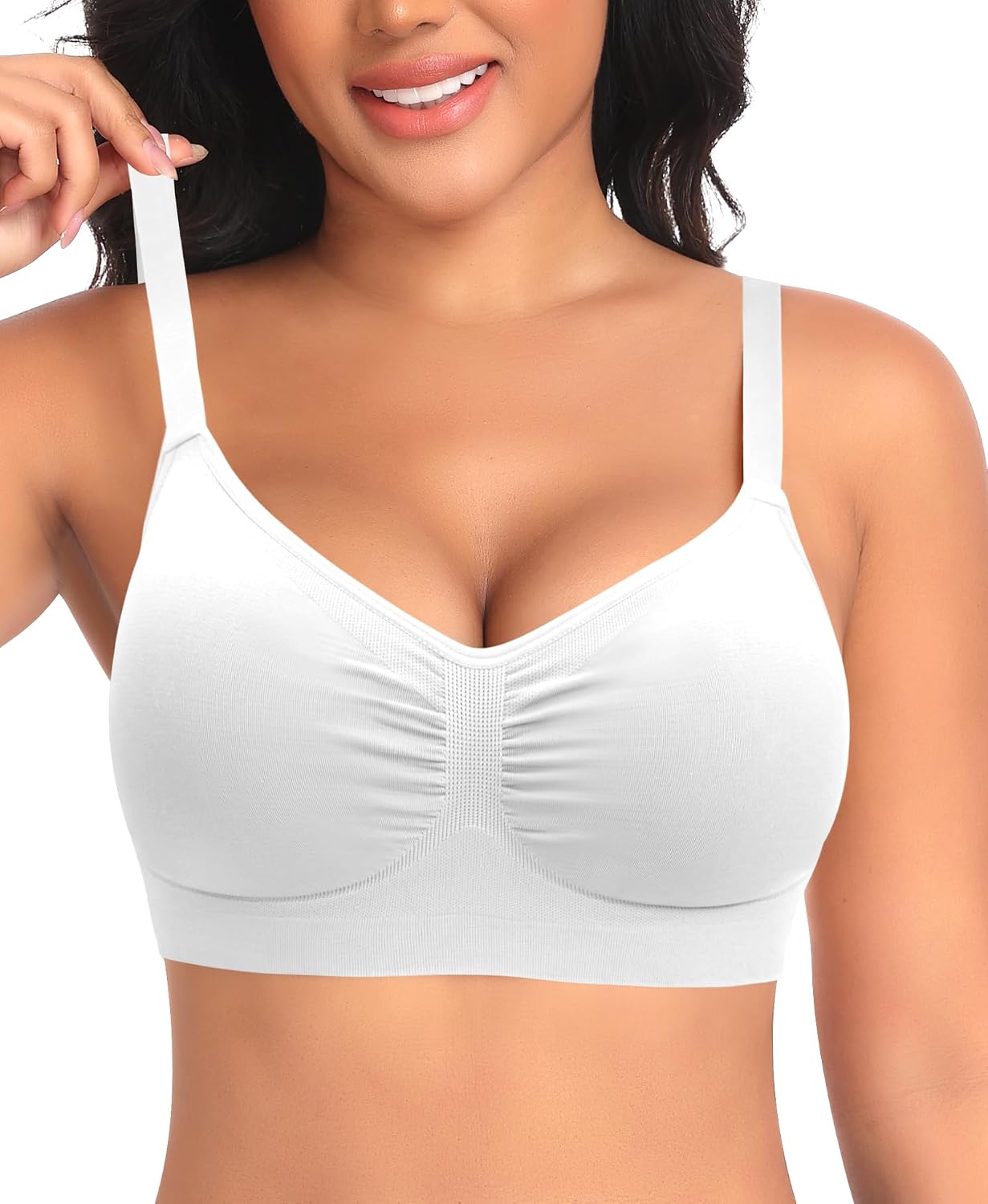 Women's No Underwire Seamless Wireless Bra Everyday Full Coverage Comfortable Bras