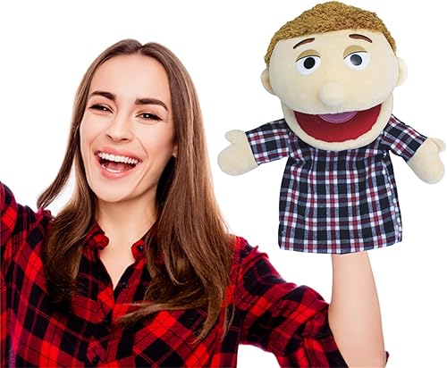 Miniatura 4 de Marionetas de mano encantadoras para la familia, con apertura de boca, juguetes de juego de rol, juguetes de enseñanza para contar historias (papá a