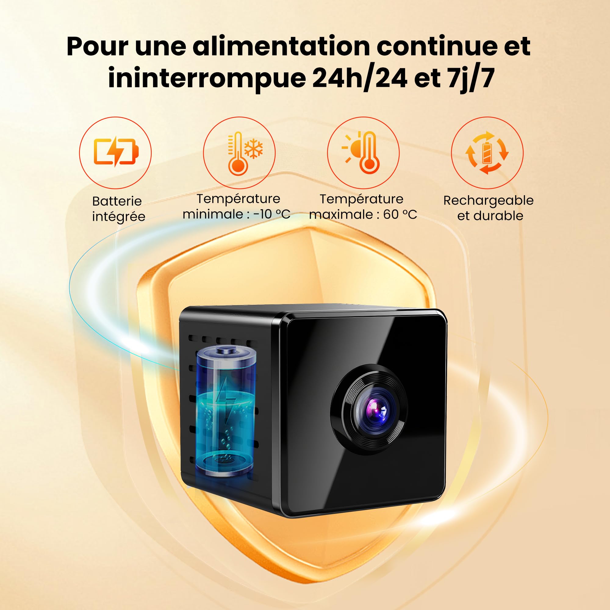 javiscam Mini Caméra Espion sans Fil 2K, WiFi Intérieure avec Vision Nocturne, Détection de Mouvement, Enregistrement Local et Cloud, Adaptée aux Bébés, Animaux, Personnes Âgées et Sécurité Maison