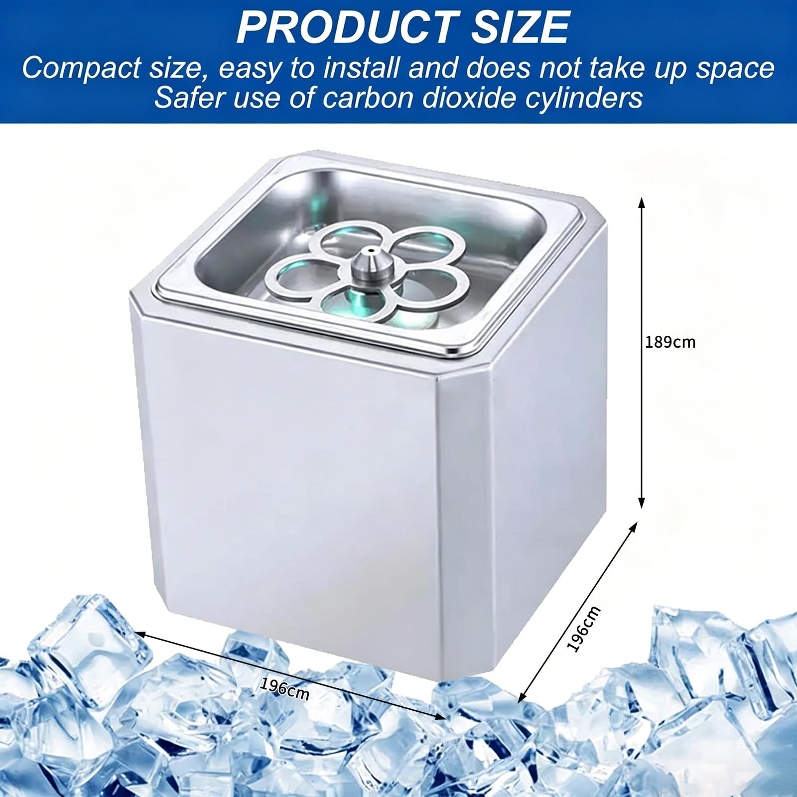 Refrigeratore per Bicchieri CO2 per Bar/Pub, Raffredda i Bicchieri in Secondi, glassatura in 6 Secondi, Collegamento a bombola CO2, per baristi Professionisti