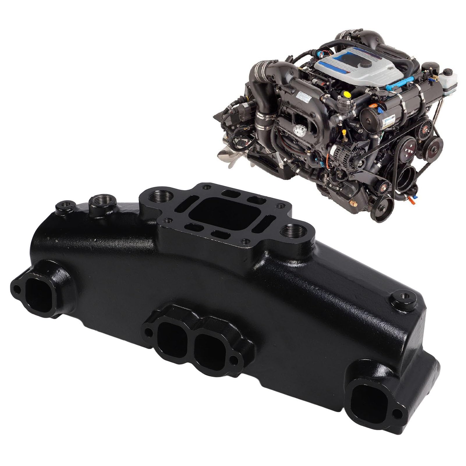 Échappement Collecteur & 15.2cm Tuyau Set pour Mercruser V8 Sec Jont