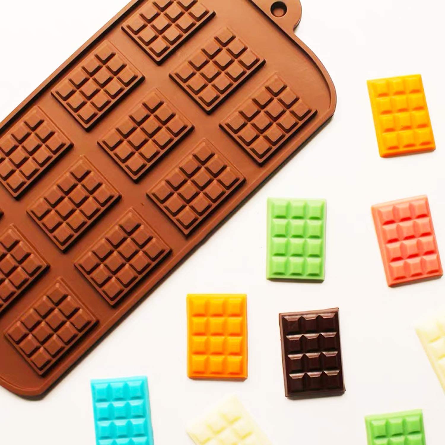 RKPM HOMES Silicone Chocolate Mold Candy Mold Jelly Ice Cube Tray Muffin Sugar Craft Fondant Mold Mould Cake Decorating Tools (12 Cavity Chocolate Mold) — Amazon image 3