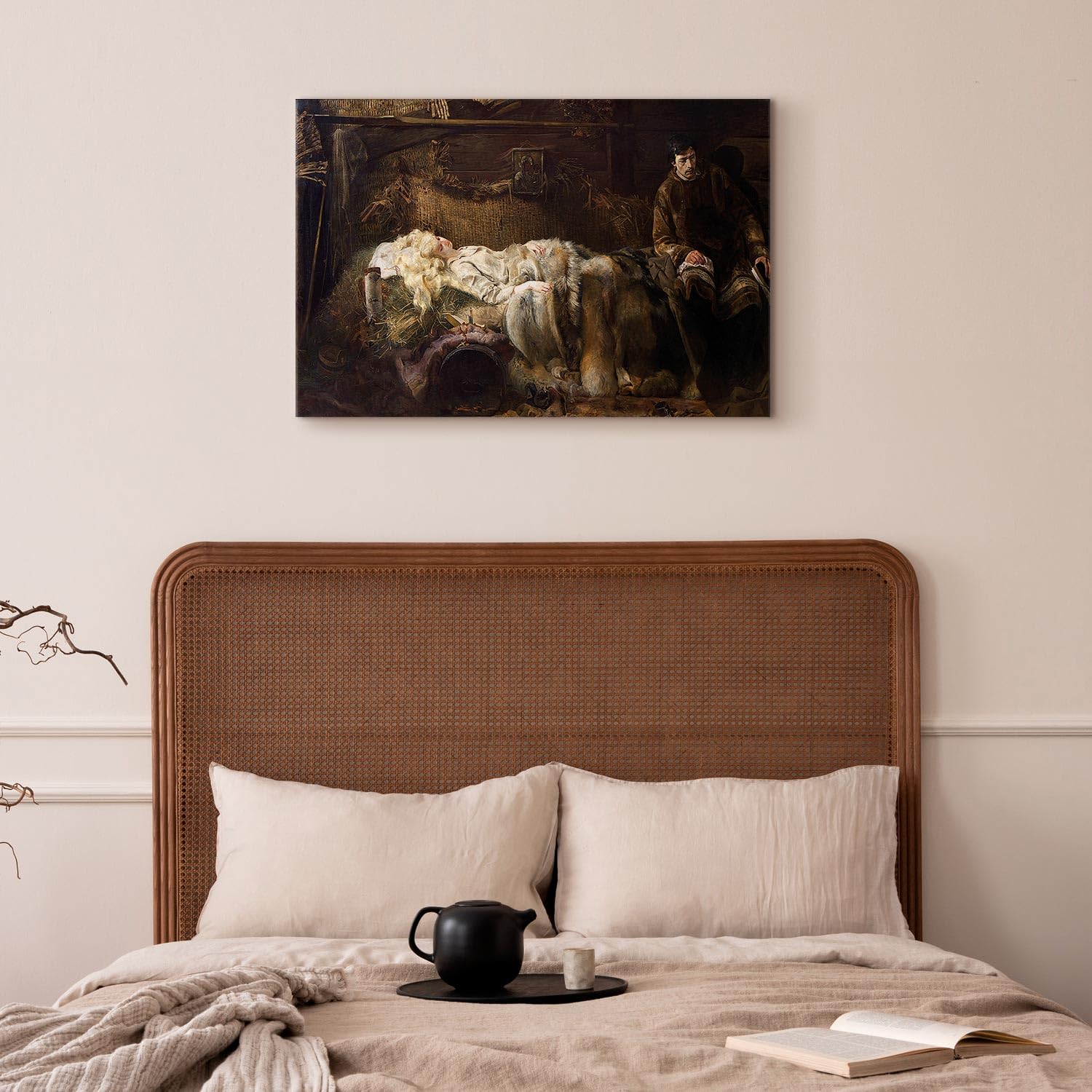 murando - Quadro Fonoassorbente Jacek Malczewski La Morte Di Ellenai 60x40 cm 1 Pezzo - Quadri Acustici XXL Grandi - Pannelli Fonoassorbenti Decorativi - Decorazione da Parete Soggiorno l-G-10680-b-a