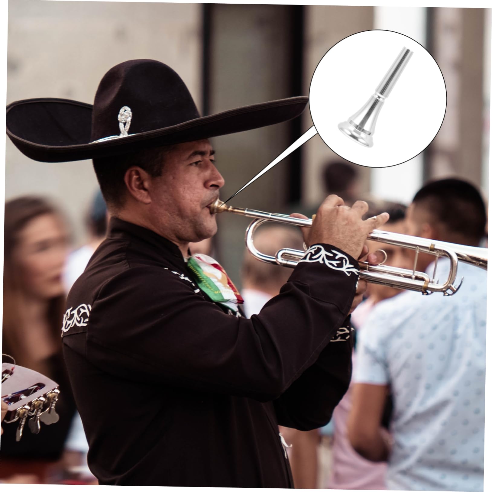 HEMOTON French Horn Supply 1pc Professional Mouthpiece Replacement for Trumpet Elegant Design