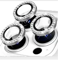 Kit 3 Película Câmera Strass Brilho Compatível Com iphone 11 12 13 Proteção Prateado iphone 11