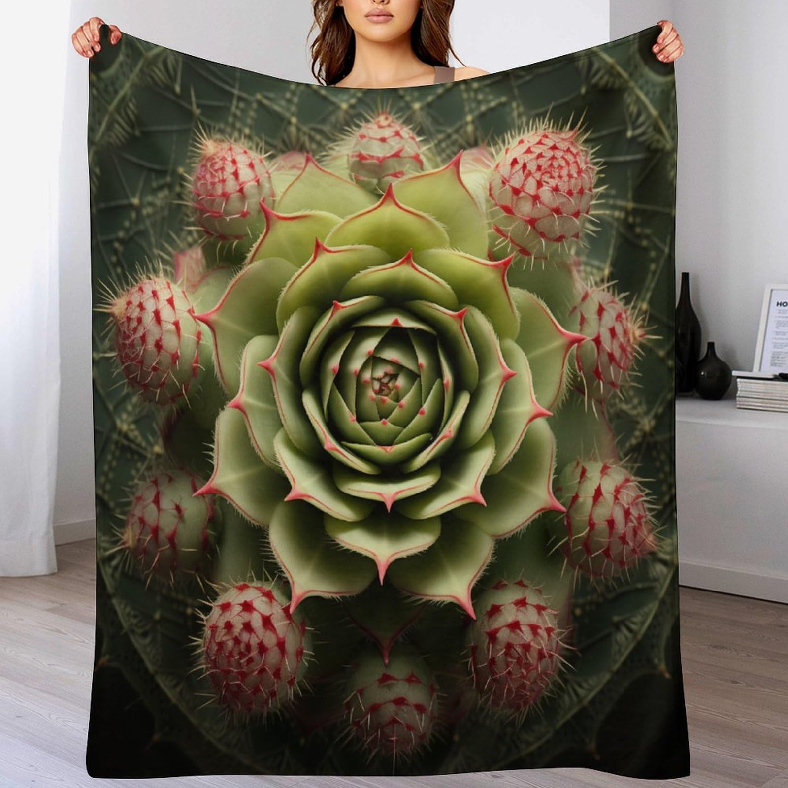 Couverture polaire fleur flannel isolante et facile a laver