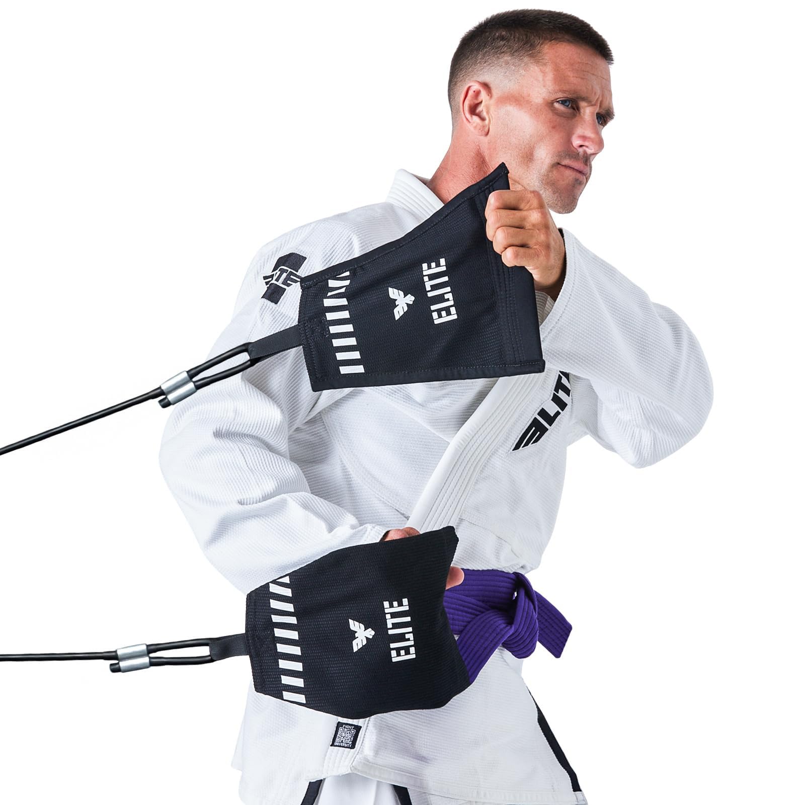 Jiu Jitsu Grip Trainer Simulate Gi - Resistance Band Grip Strength Trainer for BJJ MMA Judo & Grappling Training