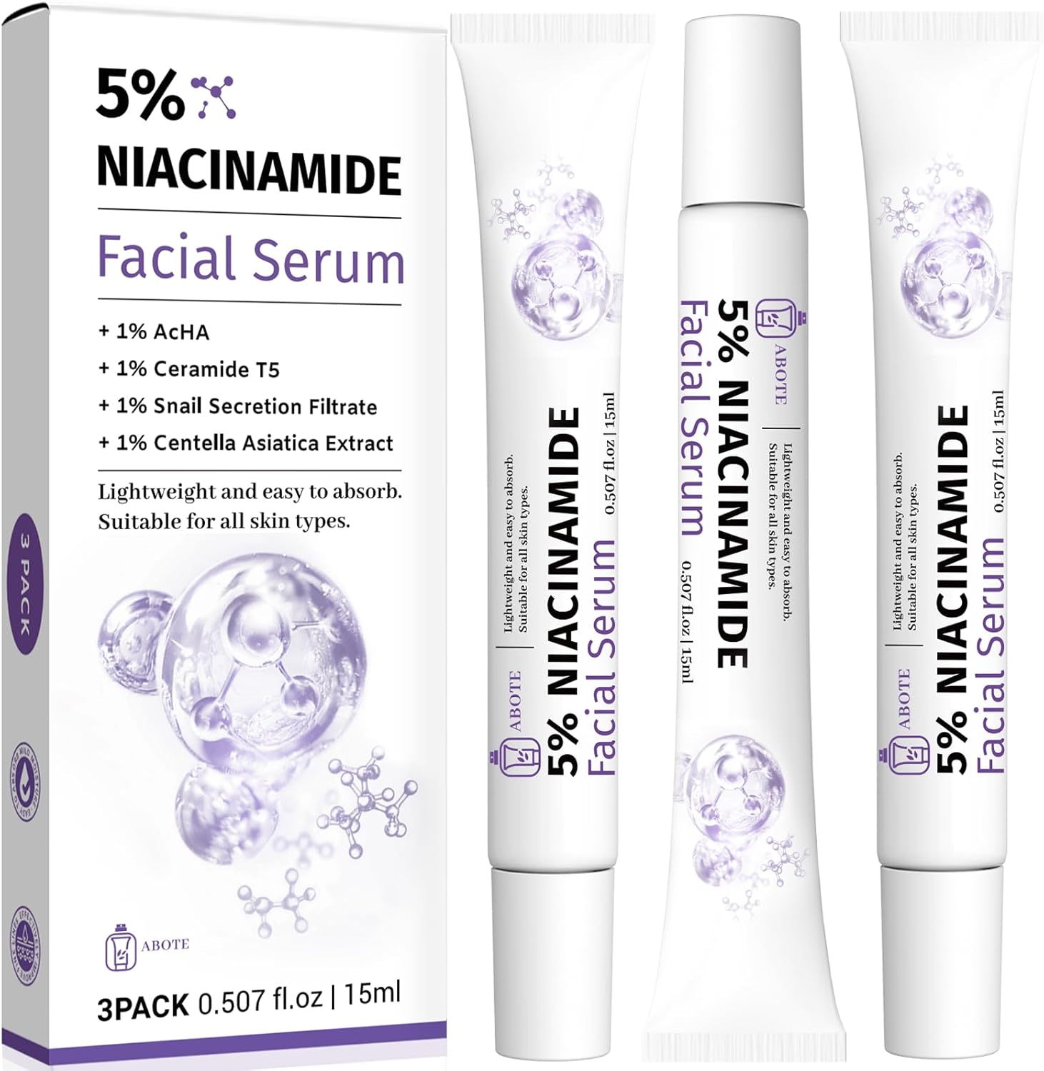 3Pack 5% Niacinamide Serum for Face Anti-Aging Anti-Wrinkle Deep Hydration (15ml Each) 3Pack 5% Niacinamide Serum for Face Anti-Aging Anti-Wrinkle Deep Hydration (15ml Each)