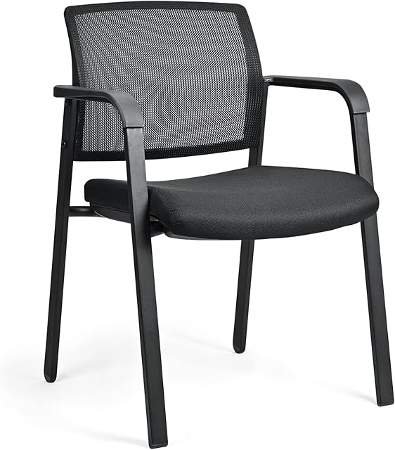 BASETBL Ergonomic Reception chair, Mid Back Mesh Meeting Chair with Soft Seat Cushion, Desk Chairs Suitable for Family, School, Office