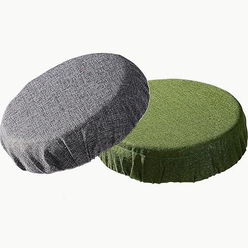 WAO ZONE Paquete de 2 cojines plegables retráctiles, cojín telescópico de tela de nailon suave con banda elástica (gris y verde) (no incluye