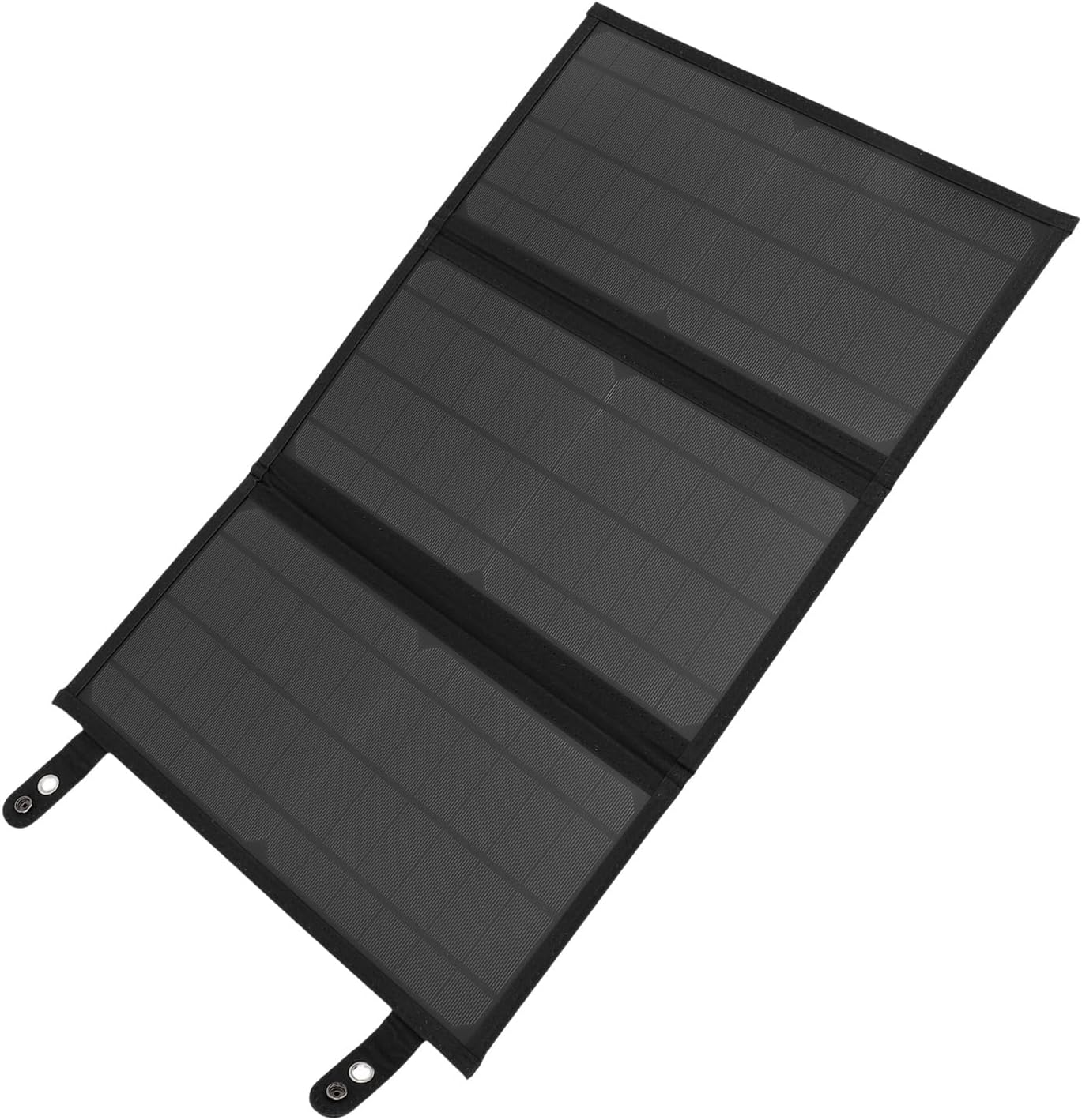 30W 18V Solar Panel Charger, Fast Charging, Foldable Solar Panel for Cell Phone Tablet, Lightweight, QC3.0, 8 Connectors, 3 Outlets (Black)