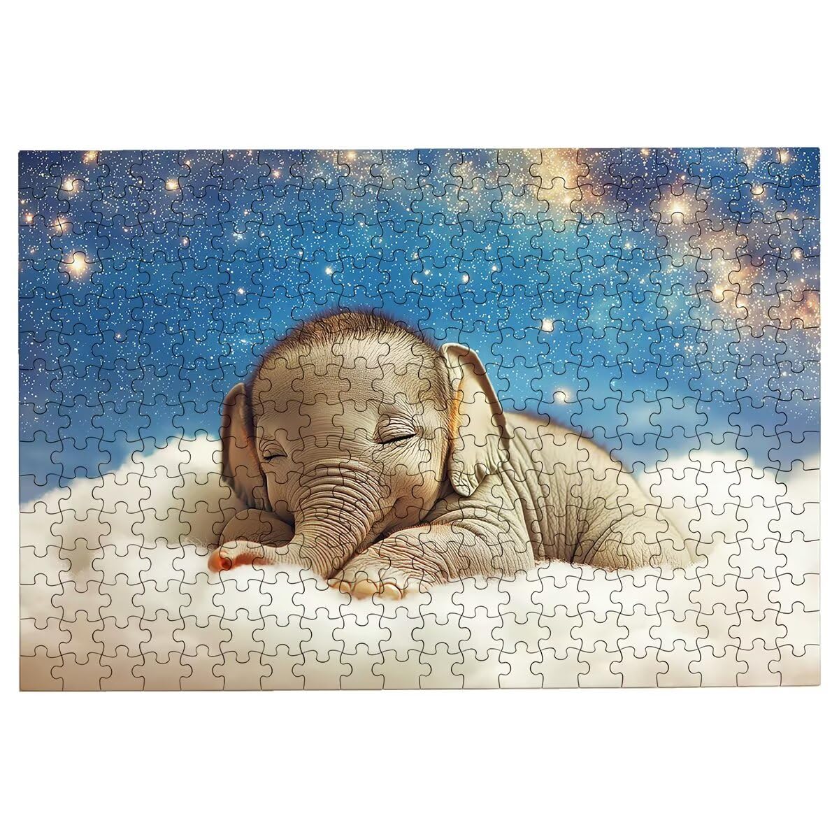 Puzzle 1500 elementów słoń, puzzle 1500 elementów dla dorosłych chmura, klasyczne puzzle gry edukacyjne do aktywności rodzinnej, najwyższej jakości drewniane puzzle z pudełkiem na prezent dla kobiet