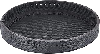 WADORN Fondo Borsa per Realizzazione Fondo per Borsa in Cuoio Uncinetto 16cm Fondo Borsa Ovale Borse all'Uncinetto Fondo Shaper Borsetta Accessori per La Borsa in Pelle con Fori(Nero)
