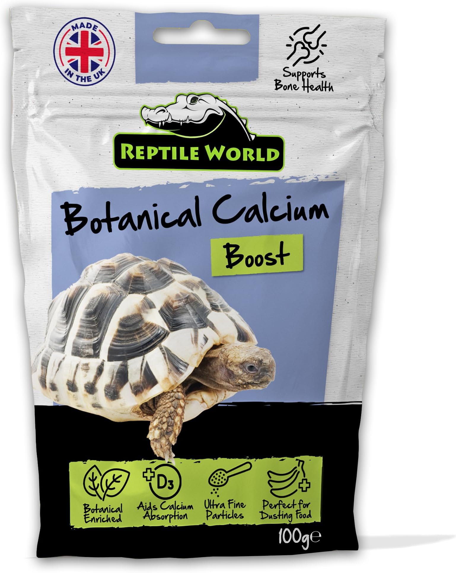 Tortoise Calcium Powder 100g, Calcium with Botanical Herbs & Bee Pollen
