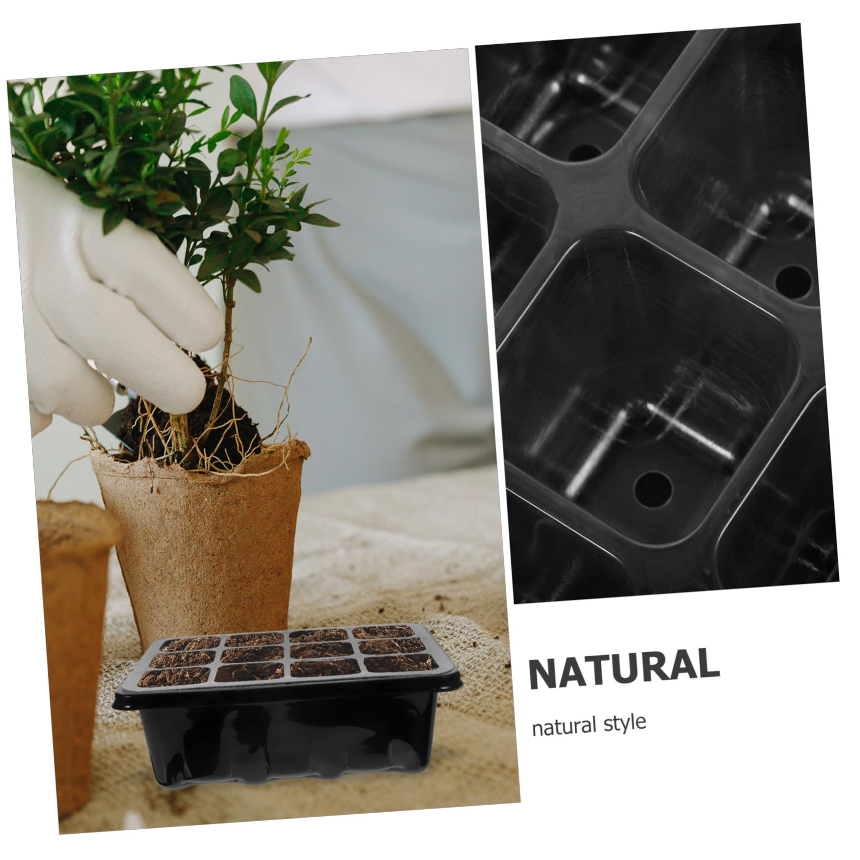 YARNOW 4 Juegos Caja De Plántulas Planta Semillas Kits De Cultivo De Micro Verduras Bandejas De Cultivo De Invernadero Bandeja De Siembra Bandeja De Maceta Bandeja De Germinación Inicio