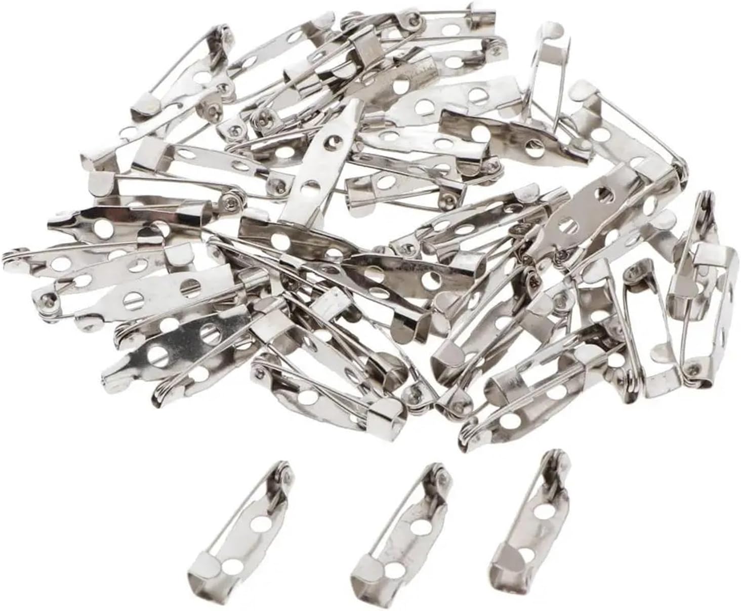 Jewelry Making Pin Backs 1000pcs Brooch Pin BackLocking Pins Backs Safety Clasp Brooch Findings Supplies Safety Base Jewelry Findings for Crafts Badge(5x20mm)
