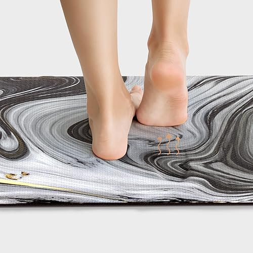 Miniatura 6 de Colorful Star - Juego de 2 alfombras acolchadas antifatiga para cocina, lavandería y oficina, espuma ergonómica cómoda, impermeable, antideslizante,