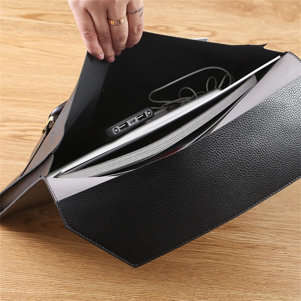 Etui na dokumenty ze skóry PU, Skórzany organizer na dokumenty, teczka, 335x240 mm, wielokolorowy(Brown)