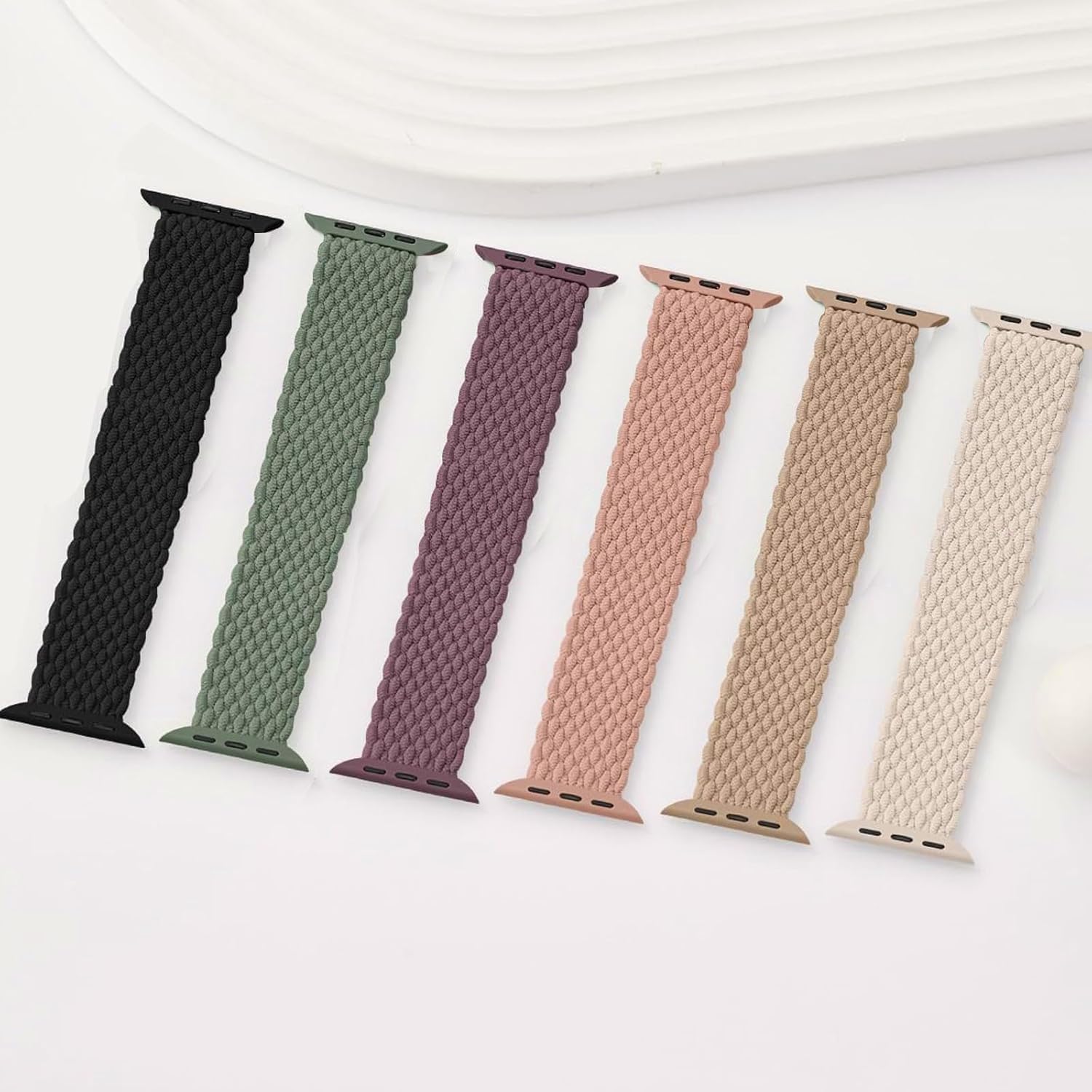 Braided Solo Loop for Apple Watch Band 40mm 42mm 41mm 38mm 44mm 46mm 45mm Ultra/3 2 49mm Men/Women,Stretchy Nylon Sport wristband Strap for iWatch Bands Series 11/10/9/8/7/6 5/4/3/SE 40 44 42 45 46 mm — view 51