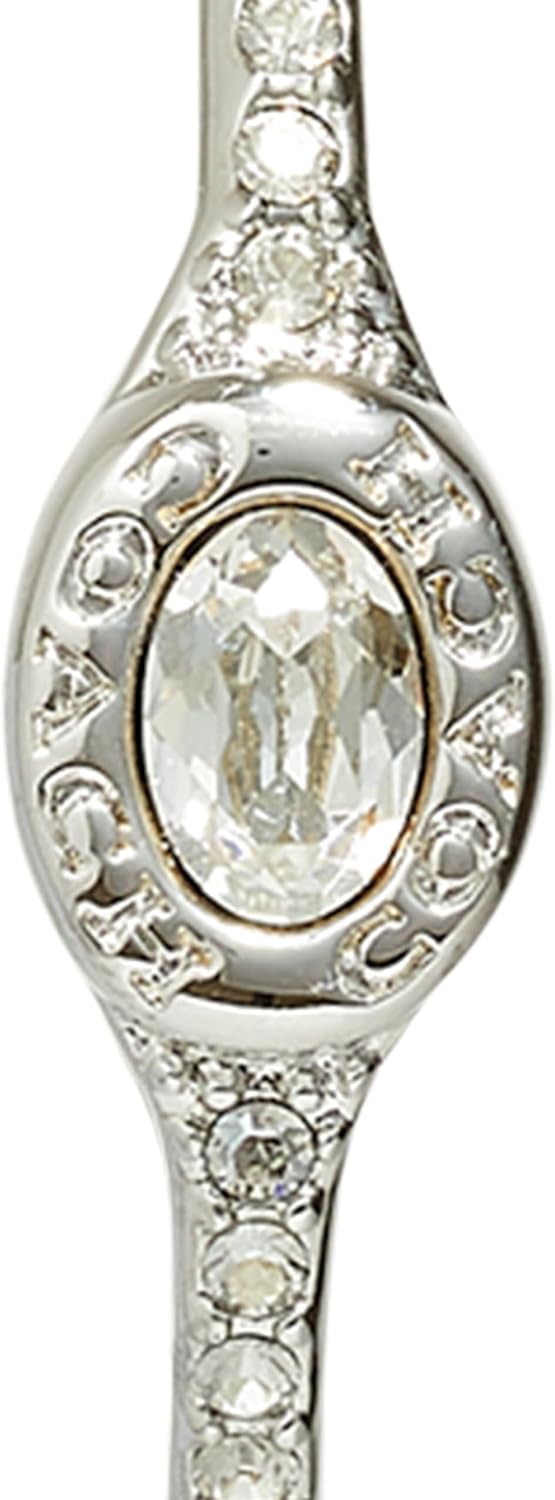 COACH Women's Signature Pave Hoop Earrings