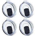 4 Pack 20 oz Tumbler Lid, Magnetic Slider Replacement Lids for YETI 20 oz Tumbler, 10/24 oz Mug and 10 oz Lowball, Spill Proof Cup Lids Covers Compatible for Ozark Trail, Old Style Rtic, BPA Free