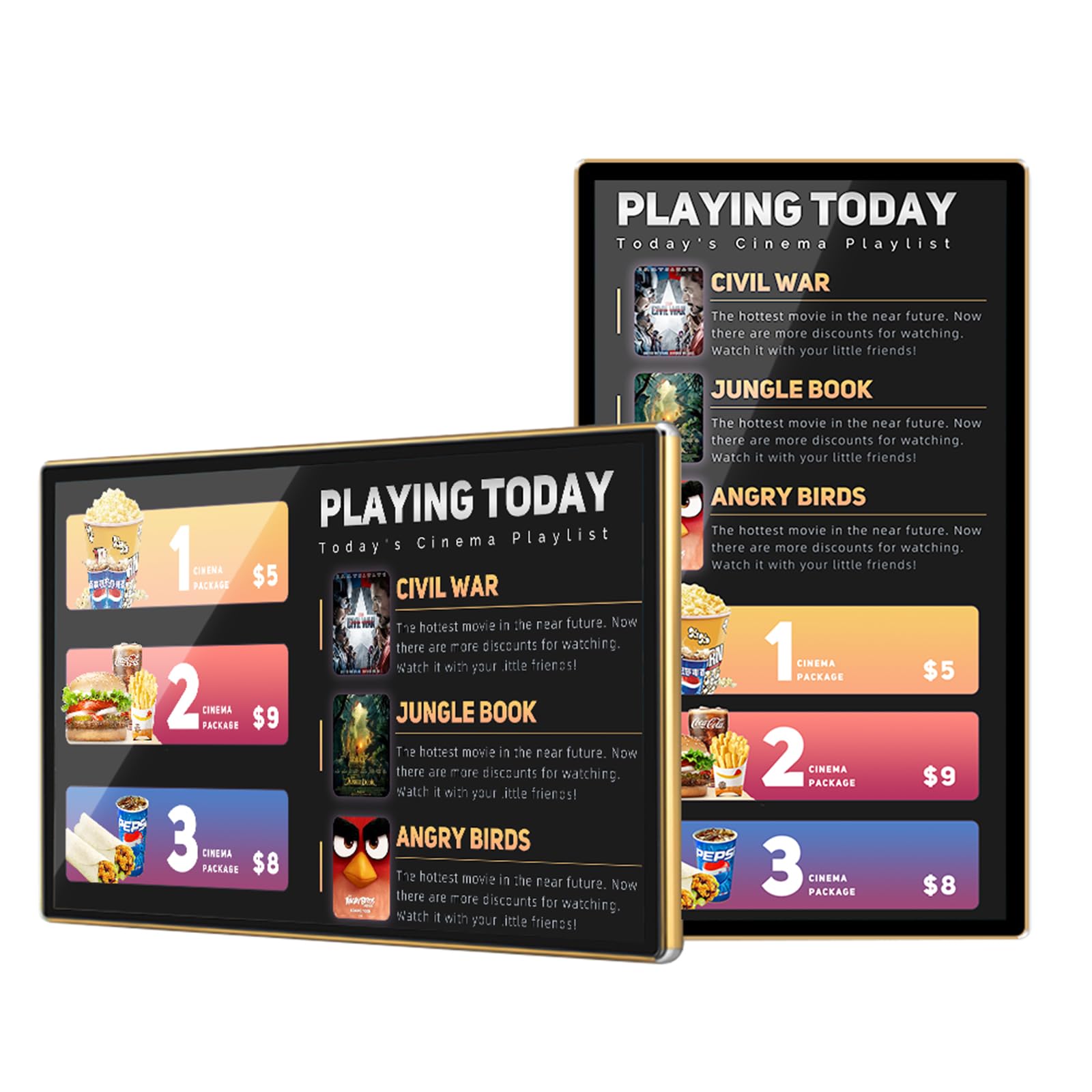 43 Inch Wall Mount Wireless WiFi Kiosk Advertising Digital Signage Cinema Poster Wall Media Player FHD LCD Screen Display