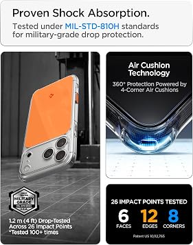 Spigen iPhone 18 Pro / 17 Pro ile Uyumlu MagSafe Kılıf Ultra Hybrid T Mag Fit Glossy Orange - ACS10471