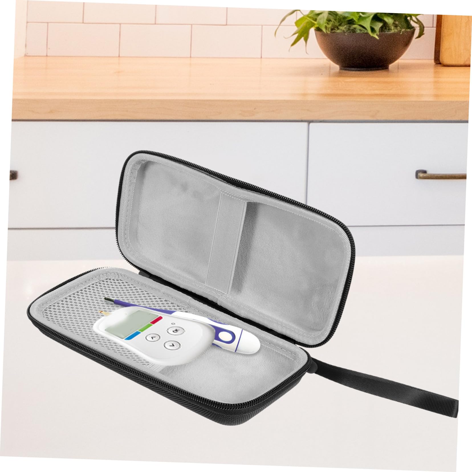 SHERCHPRY 5 Stück Organizer für Blutzuckermessgeräte Aufbewahrungstasche mit Netzbeutel und Reißverschluss für Zubehör Unterwegs und Großes Sicheres Design