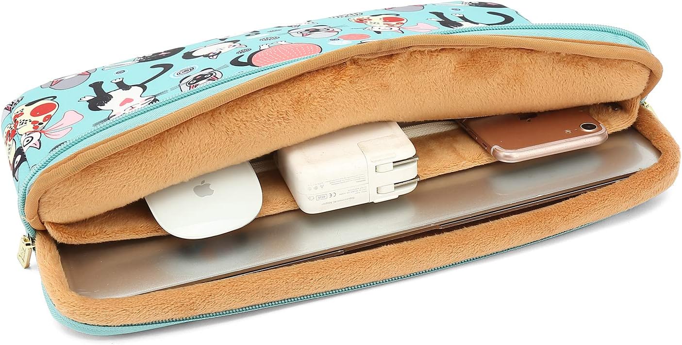 KAYOND Water-Resistant 15 inch Laptop Sleeve,15.6 inch 15 inch Laptop Case Carrying Notebook Bag (15-15.6 Inch, Lovely cat) - Image 3