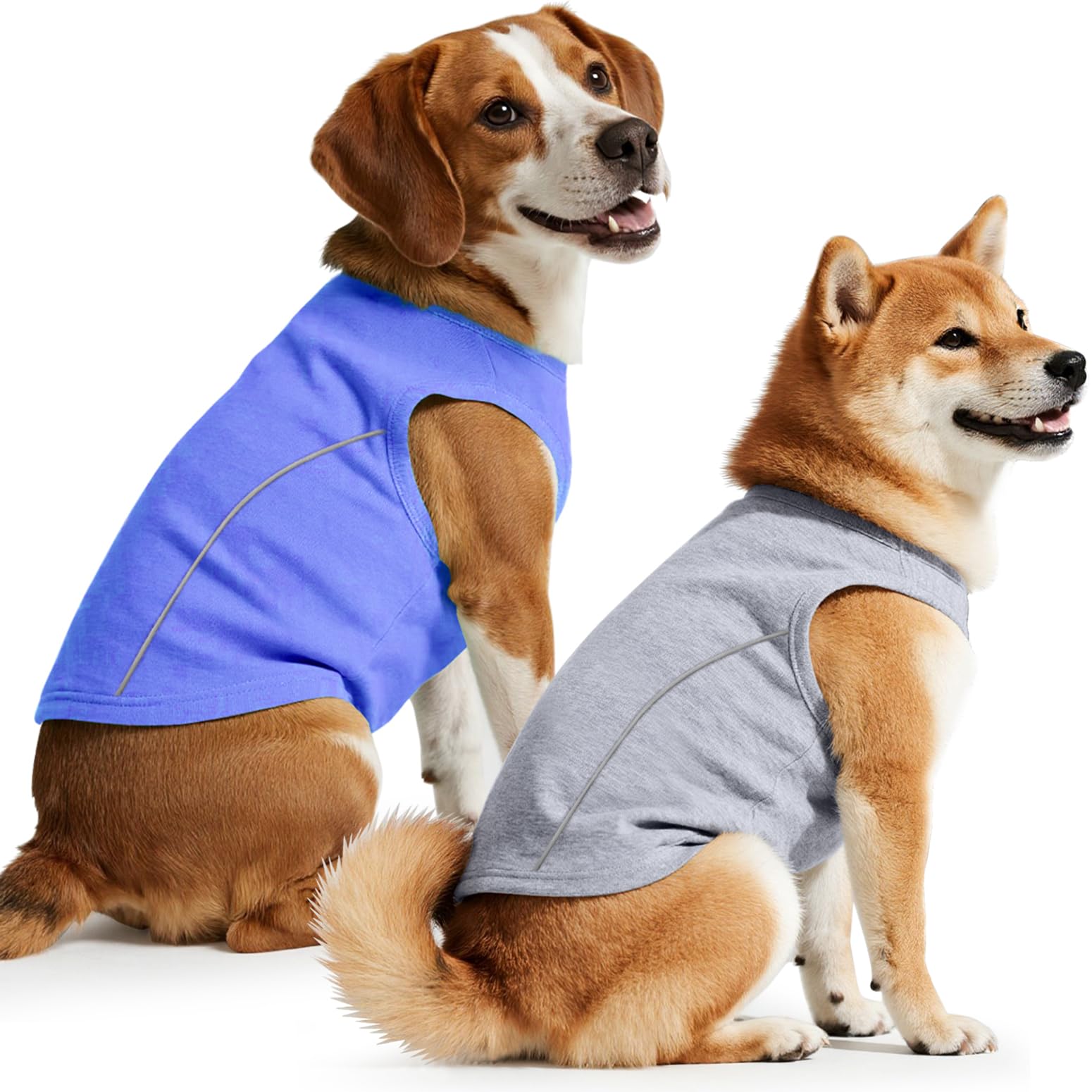 Idepet Waterproof,Oilproof & Stainproof Dog T-Shirt 2 Pack Durable Pet Clothes for Outdoor Activities,Easy to Clean, Breathable, Lightweight Summer