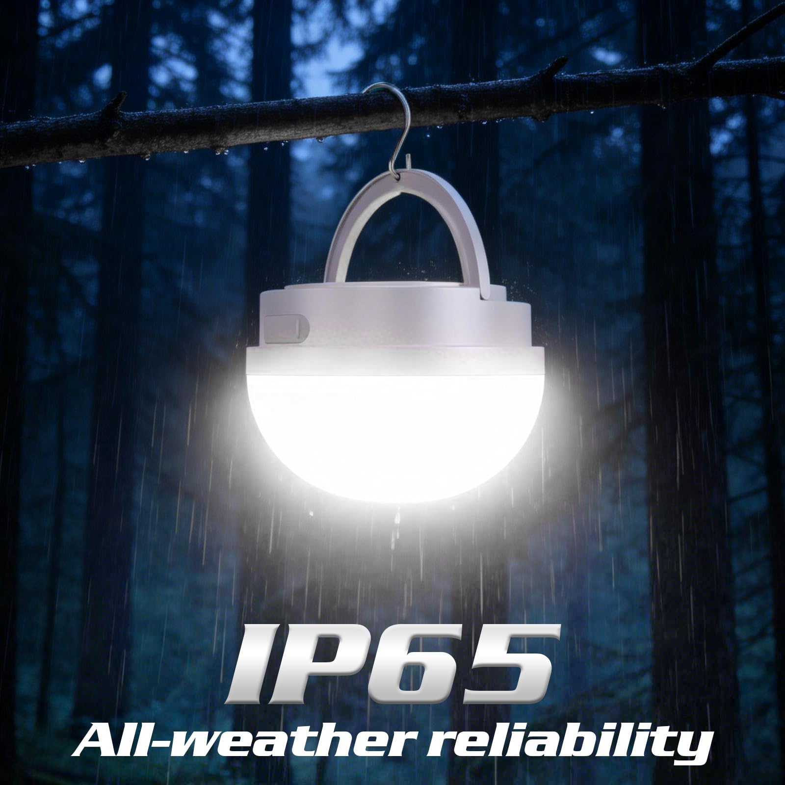 NAKCNM Lampada da campeggio, 2000 lumen, lanterna solare da campeggio con telecomando, 3600 mAh ricaricabile USB-C, 3 modalità, impermeabile IP65, portatile, da appendere per tenda, escursionismo