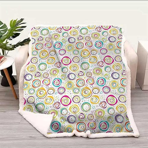 Cobijas abstractas Calientes para Invierno - Mantas de forro polar multicolor, suaves y acogedoras para sofá, cama, sofá, tamaño pequeño, 31.5 x 47