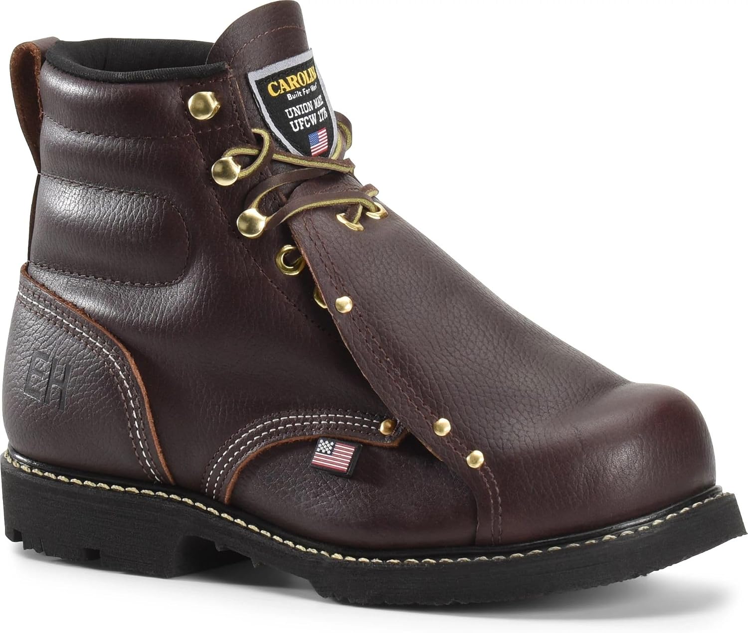 Carolina Foundry 6" Met Guard Steel Toe Men's Work Boots, DRi-LEX Lining, Vibram Outsole, Electrical Hazard Rated, Union Made