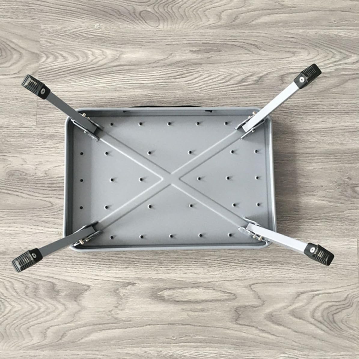 GALPADA Taburete de Escalón Plegable Portátil para Adultos Estructura de Hierro y Superficie de Goma Antideslizante Adecuado para Interiores y Exteriores