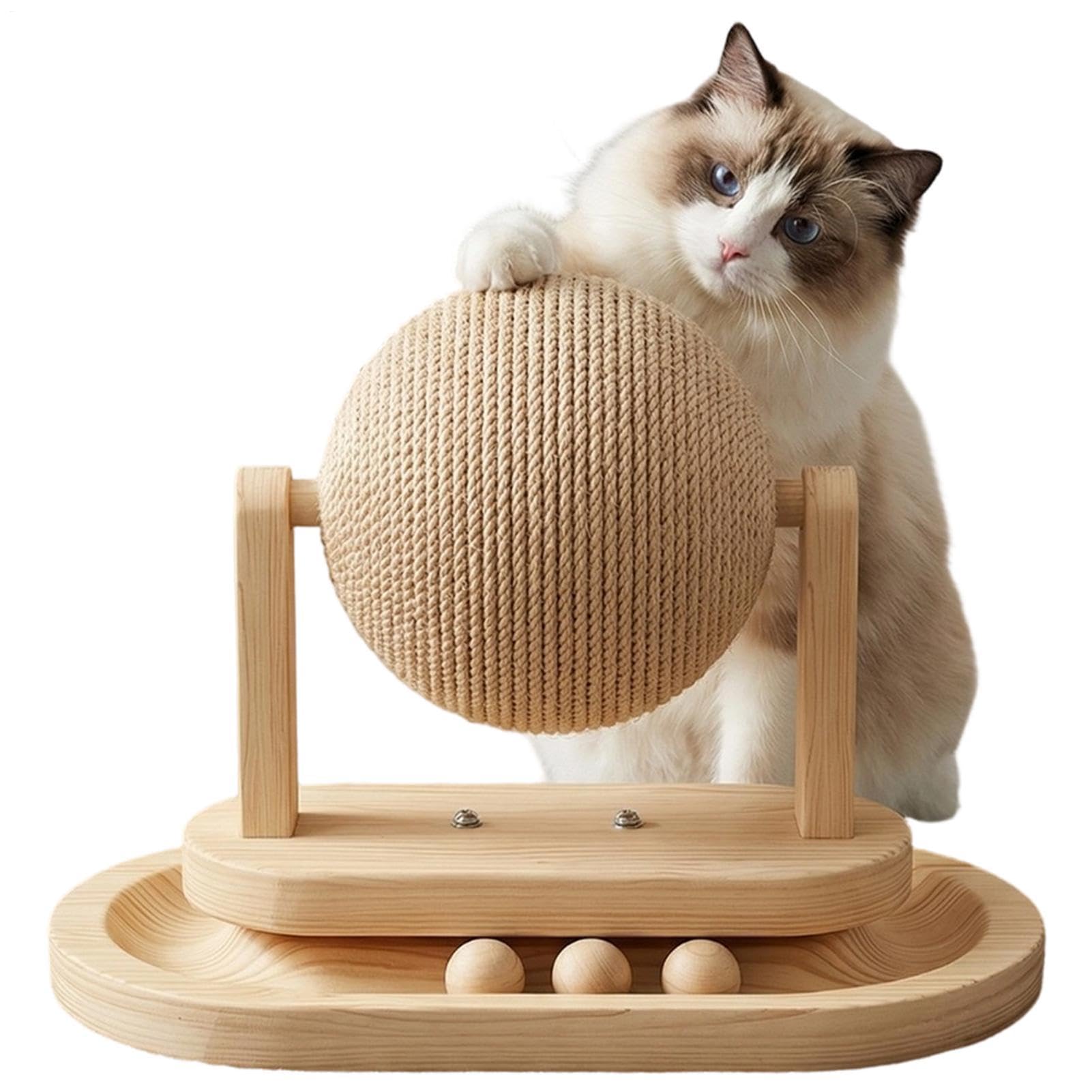 Griffoir chat avec balle pour exercice de lapin et jouets à griffer chatons