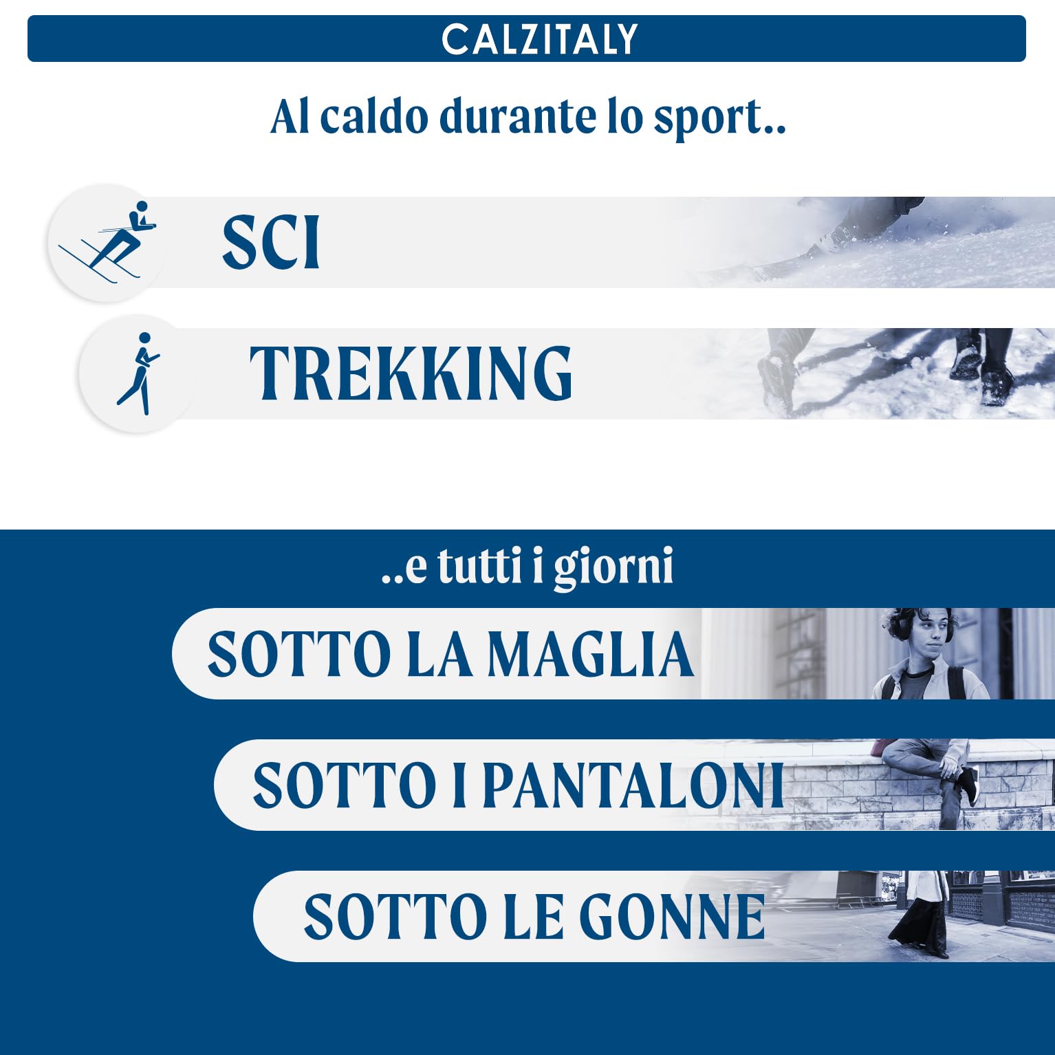 CALZITALY Maglia Termica Unisex, Maglietta Lana Merino Manica Lunga, Intimo Termico Uomo e Donna, Sci, Escursionismo, Trekking | Made in Italy