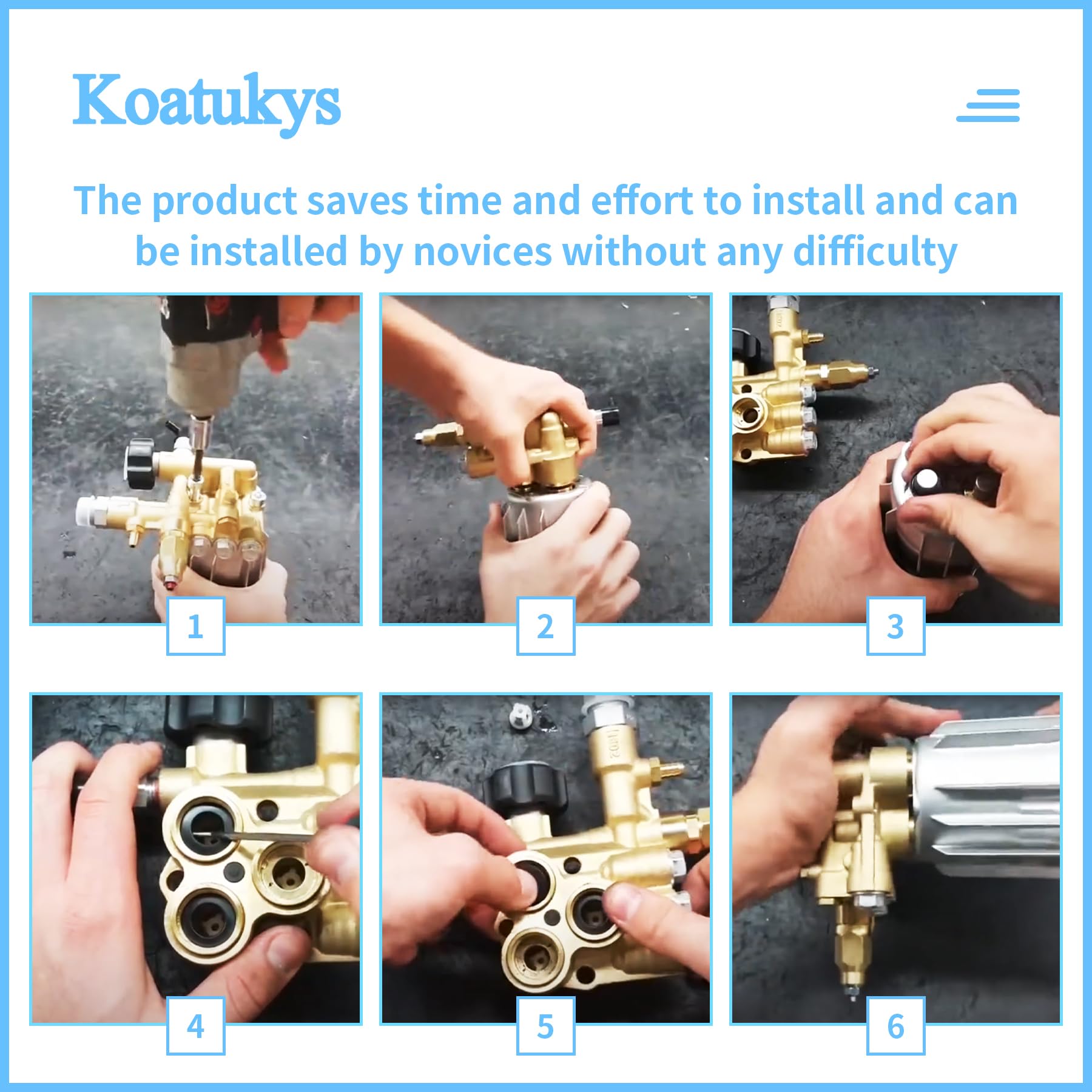 200345GS 204084GS Kit Guarnizioni Acqua Per Pompa Idropulitrice - Foto 5