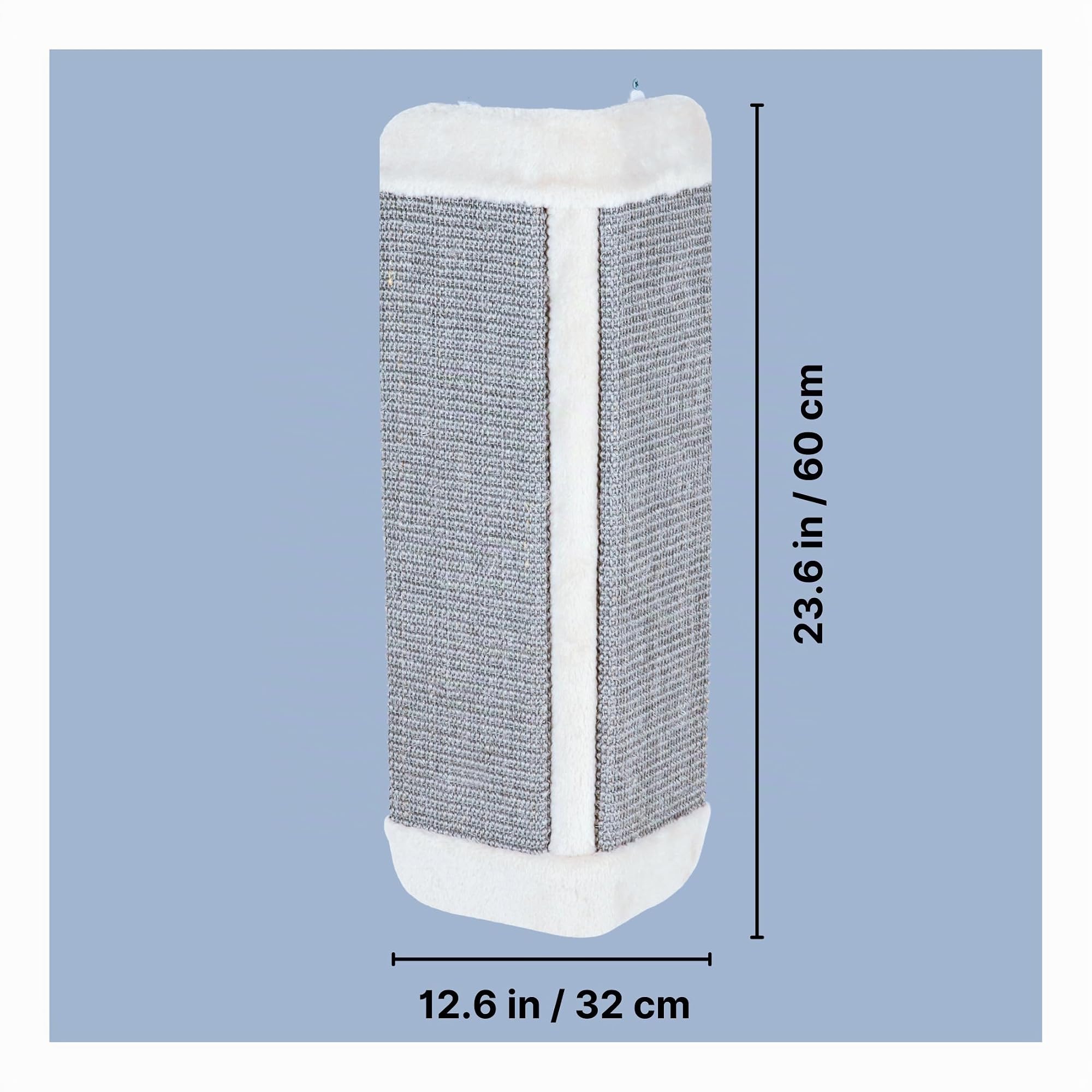 TRIXIE Griffoir d'angle pour Chats Gris Clair 32 × 60 cm