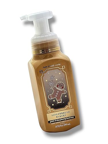Jabón de manos Bah ad Body Works suave espumoso de 8.75 onzas líquidas (el embalaje puede variar) (panadería de pan de jengibre)