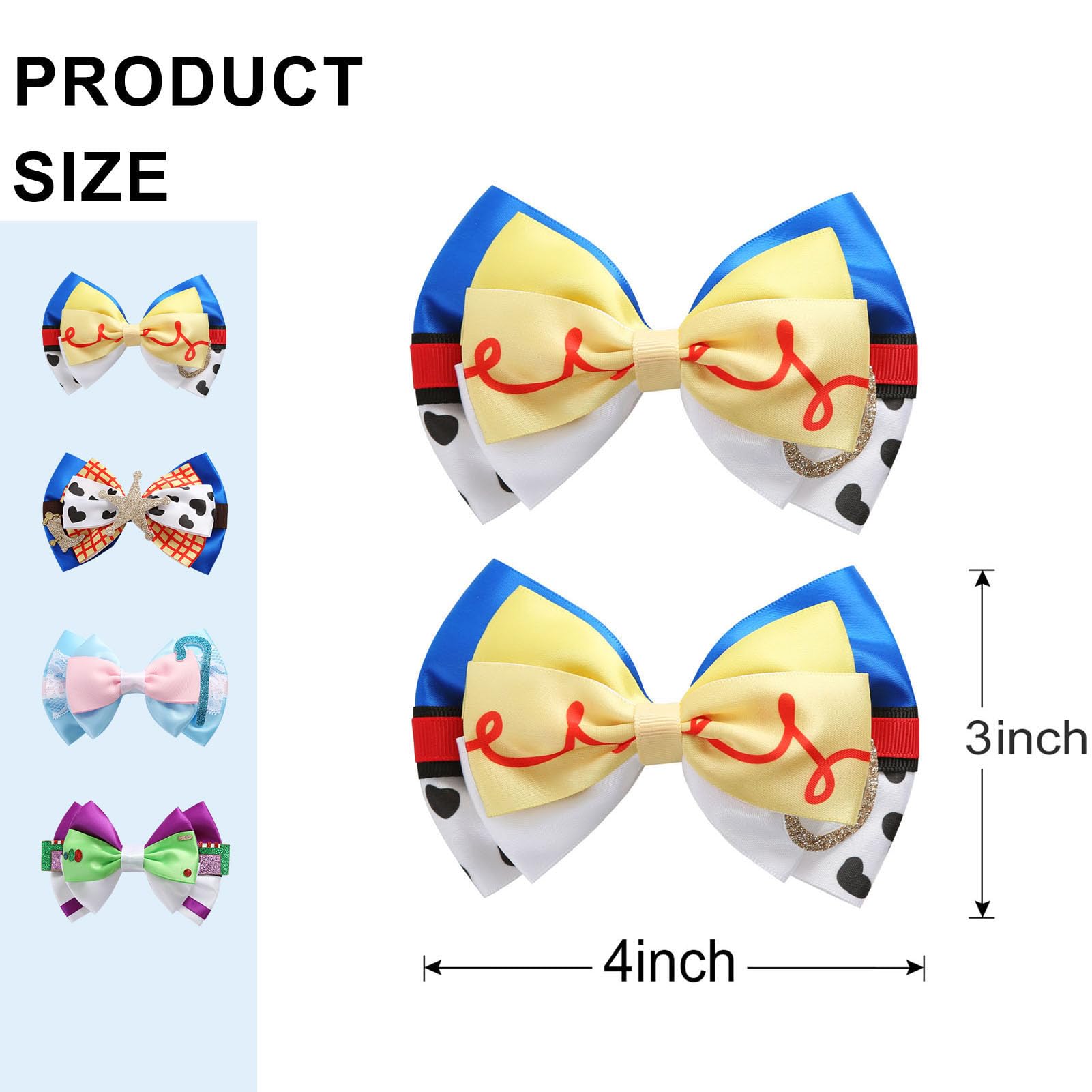 Cute Cartoon Hair Bow Clips - 2 Pack -2