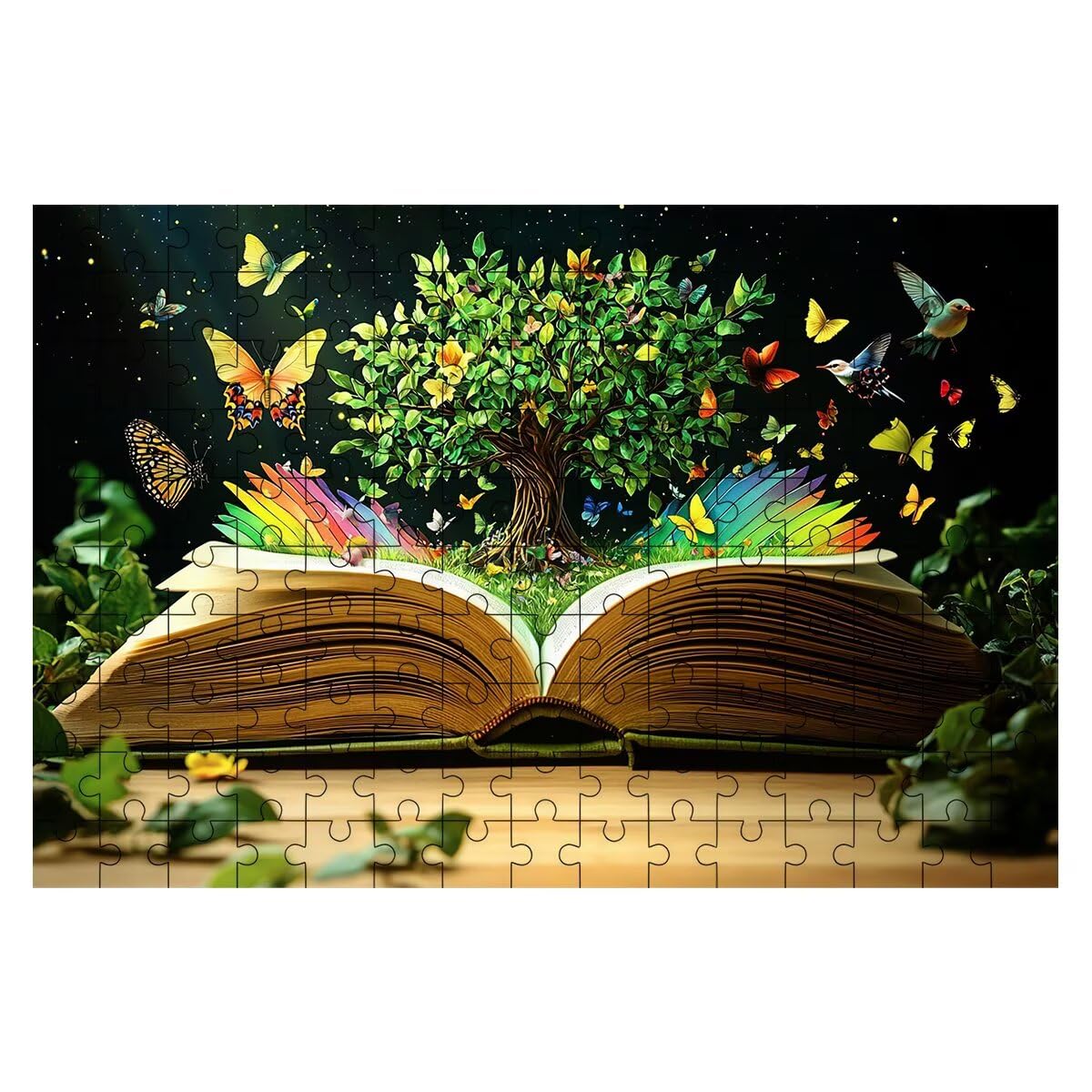 Puzzle 1500 elementów drzewa, puzzle motyl dla dorosłych, klasyczne puzzle gry edukacyjne do aktywności rodzinnej, najwyższej jakości drewniane puzzle z pudełkiem na prezent dla mężczyzny, prezent dla