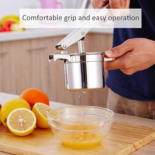 Miniatura 3 de Exprimidor de limón de acero inoxidable 316, cortador de patatas, exprimidor manual de cítricos, máquina de cóctel para exprimidor de jugo de