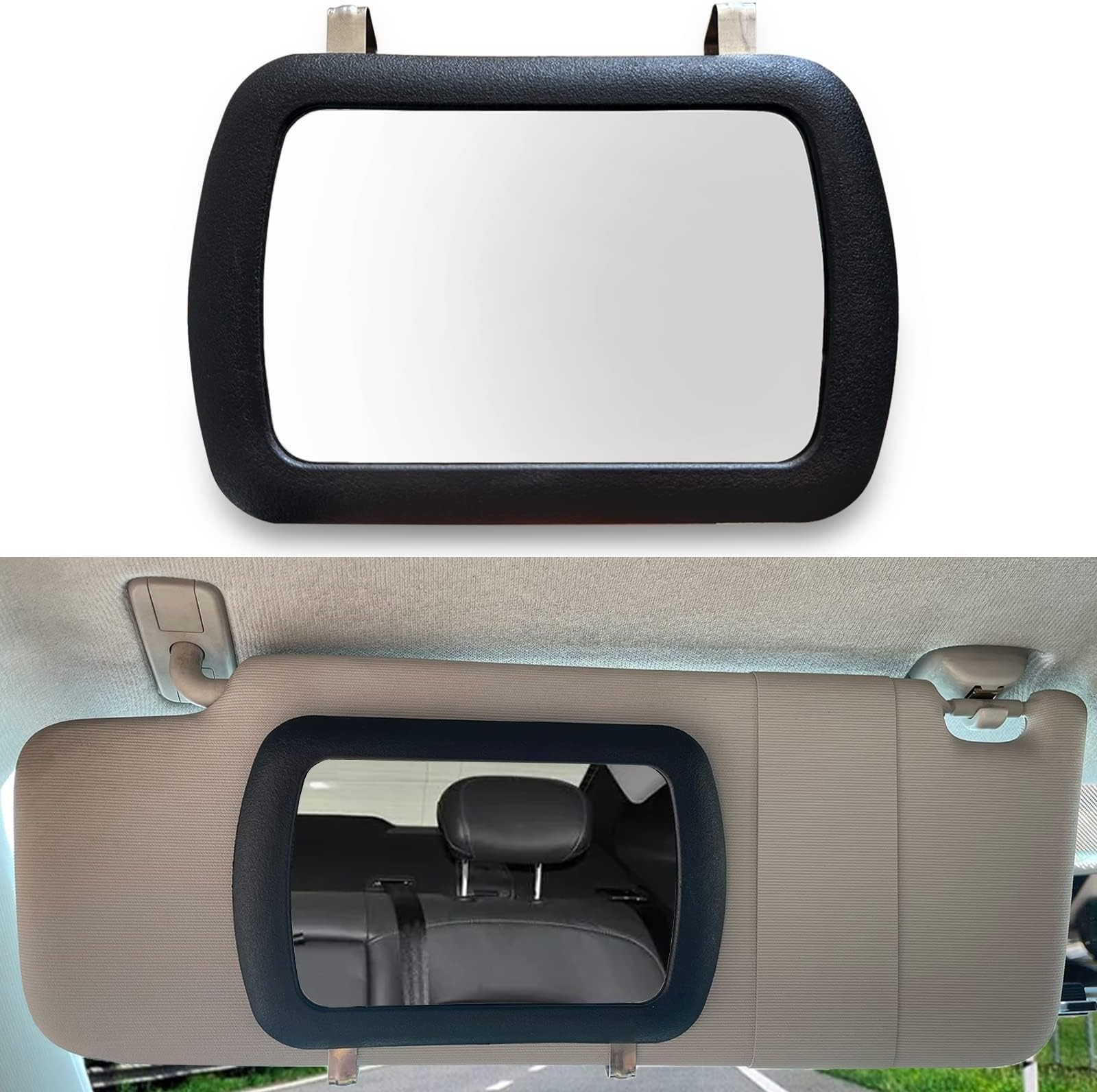 Feisate Car Visor Vanity Mirror With Led Lights, Car Mirror Light