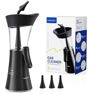 Upgraded Manual Ear Wax Removal Kit 2-in-1 Water Tank Ear Irrigation Flushing System - Ergonomic Effort-Saving Button One-Hand