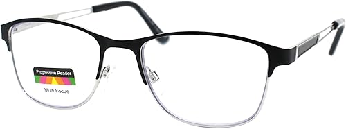 Gafas de lectura progresivas multienfoque 3 poderes en 1 lector bisagra de resorte metal