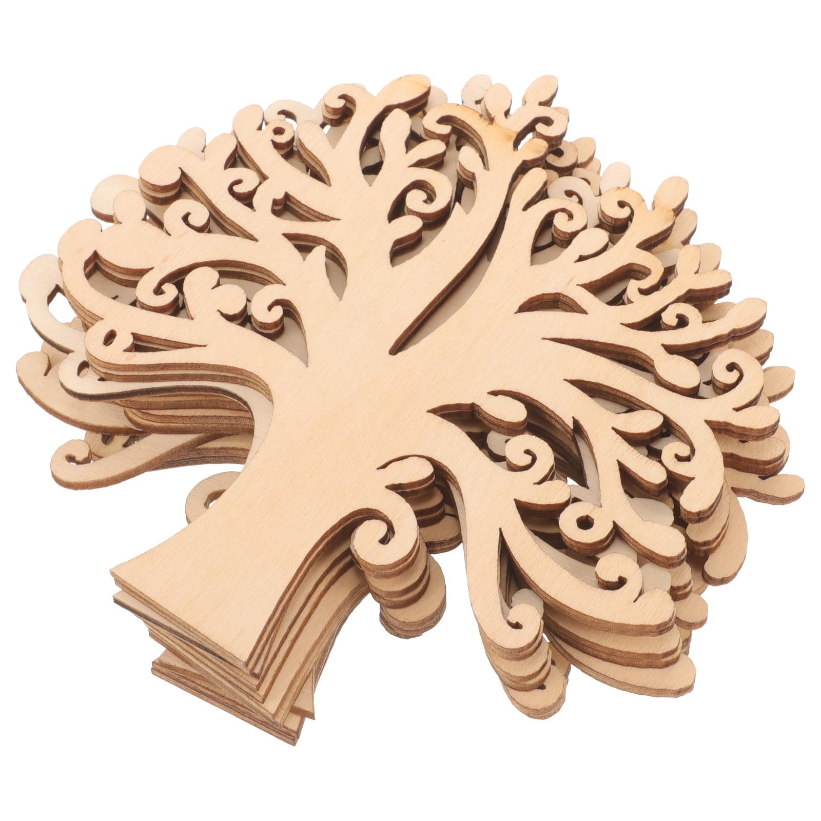 FRCOLOR 150 Pièces Découpes en Bois D'arbre pour Garçon et Filles, Lot