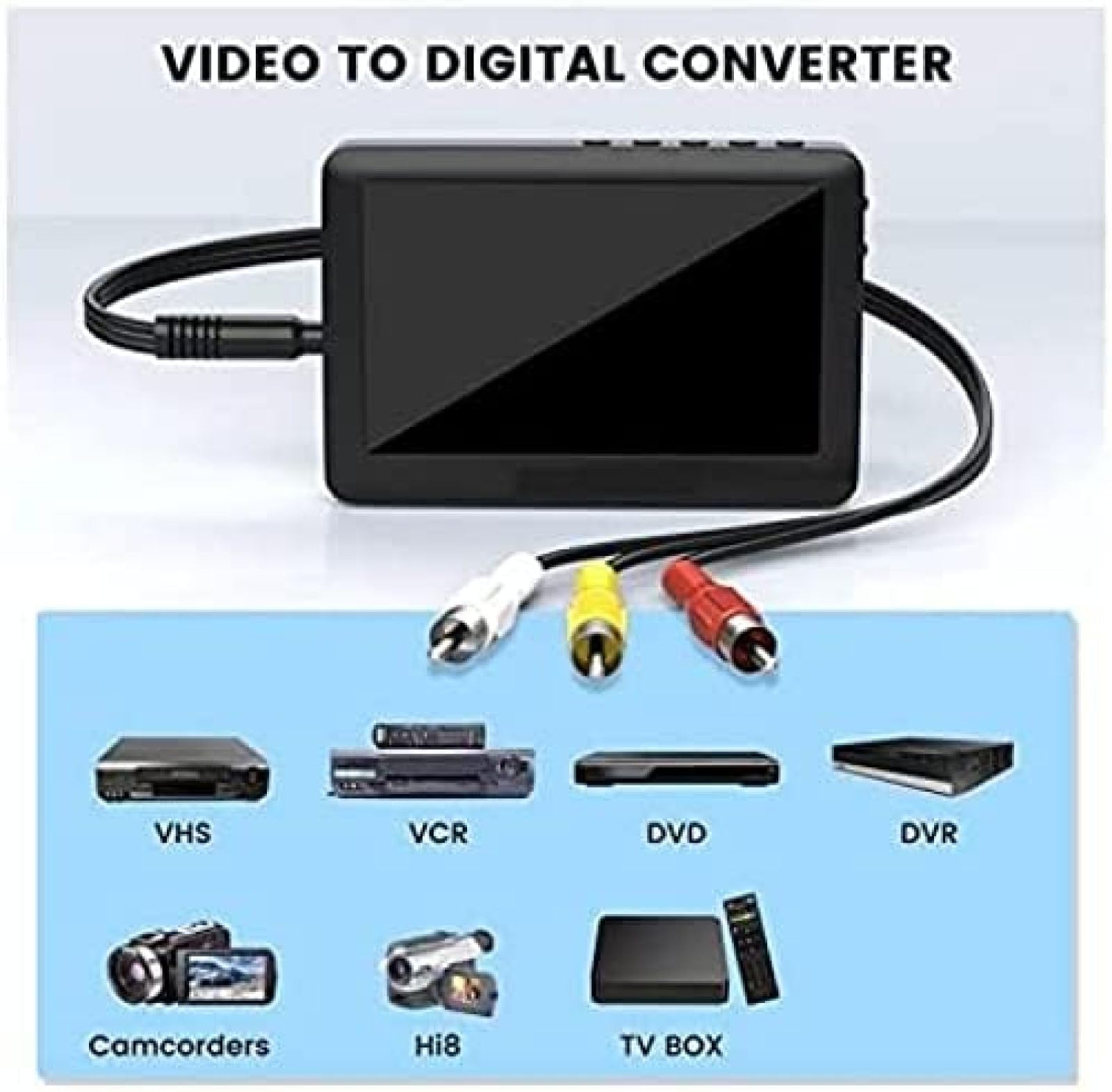 180 AV Video Recorders,Analog Video To Digital Conversion-Record Video from VHS,VCR's, AV, RCA, Hi8, Camcorder, DVD Players,Pleasant63