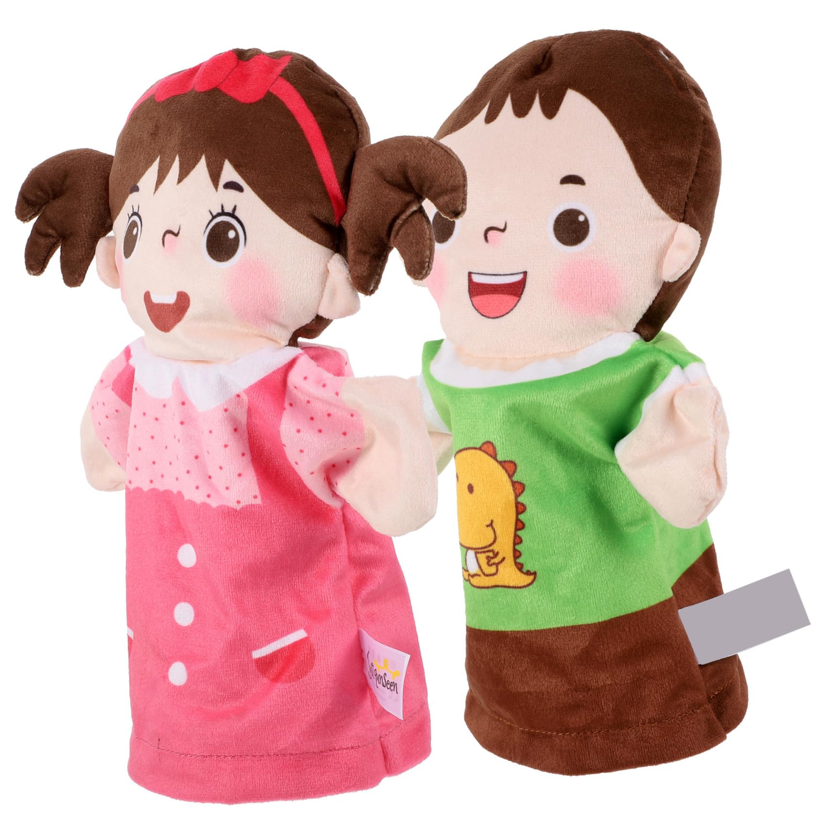 Marionnettes à Main Réalistes pour Enfants Alipis Set Garçon & Fille pour Contes