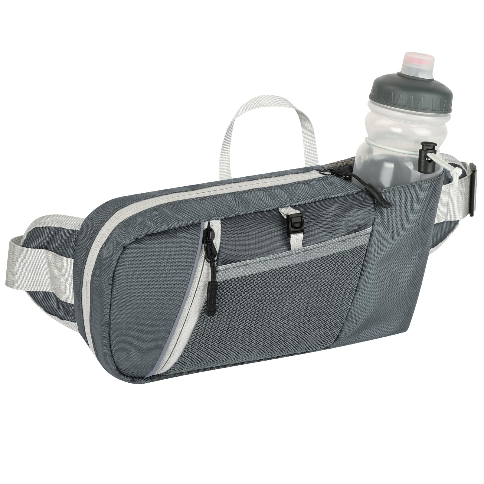 HOTUT Bum Bag Waist Packs,Running Belt with Water Bottles Hydration,Lightweight Running Belt,Adjustable Sports Waist Pack,Pouch Phone,for Hiking Camping Climbing Travel Cycling and Dog Walking