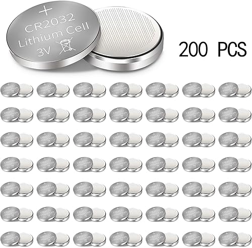 Miniatura 3 de 200pcs 2032 Batería, CR2032 batería de litio 3V moneda, CR2032 3V batería para llavero, batería de litio CR2032
